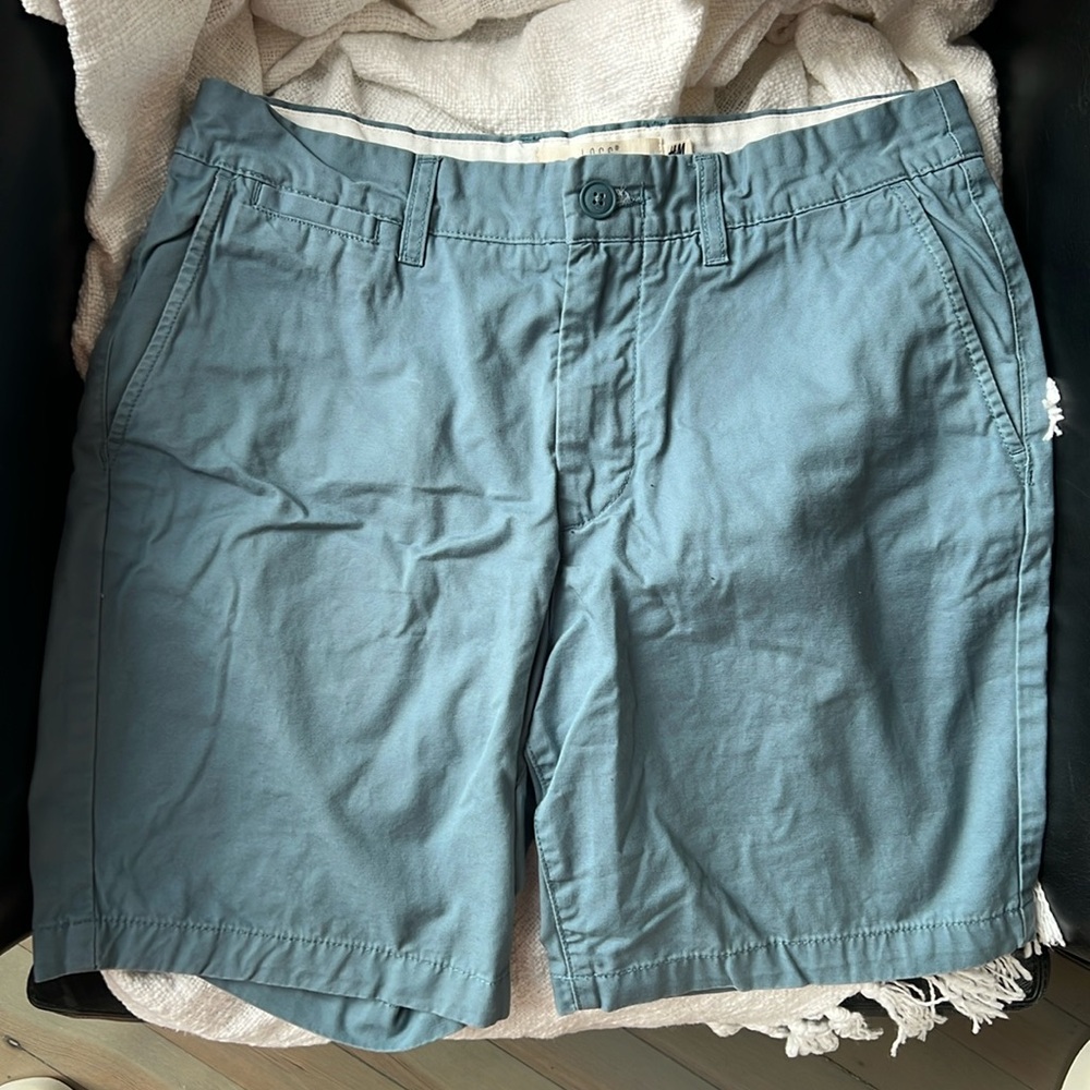H&M men's blue shorts size 30 100% cotton